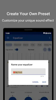 EQ+ Equalizer & Bass Booster android App screenshot 2